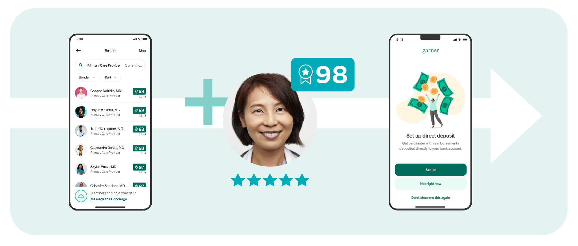 Use mobile app to select Primary Care and get cash back