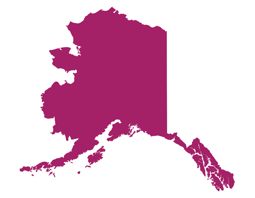 Full Alaska map, representing where members of large group employers can access care statewide
