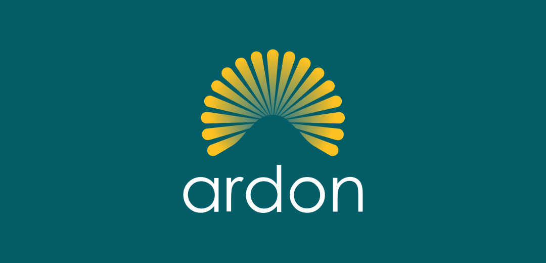 Ardon Health logo on a dark teal background, representing specialty pharmacy services that support complex care and patient health.