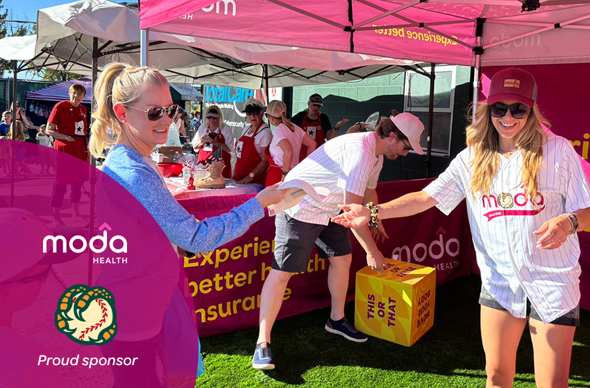 Moda employees helping in the community.