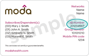 Moda member ID card