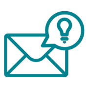 Icon of an email with an idea of how to learn more about our menopause program