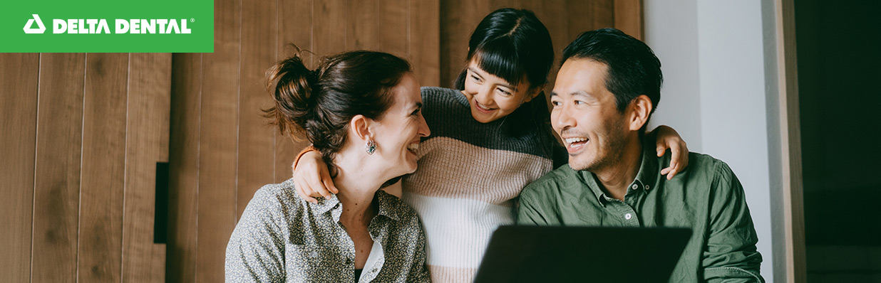 A family laughing together